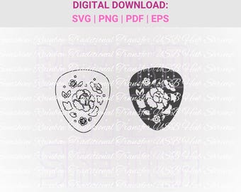 Kpop Lotus Flower Guitar Pick SVG PNG, DDay Decal Sticker T-shirt, ARMY Merch, Vector Cut File, Kpop Clip Art, Printable