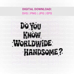 Jin guapo de Kpop Worldwide SVG PNG, regalo de Kpop para ARMY, clip art de Kpop, calcomanía para camiseta de Kpop, Kpop Svg, archivos de corte vectorial, imprimible