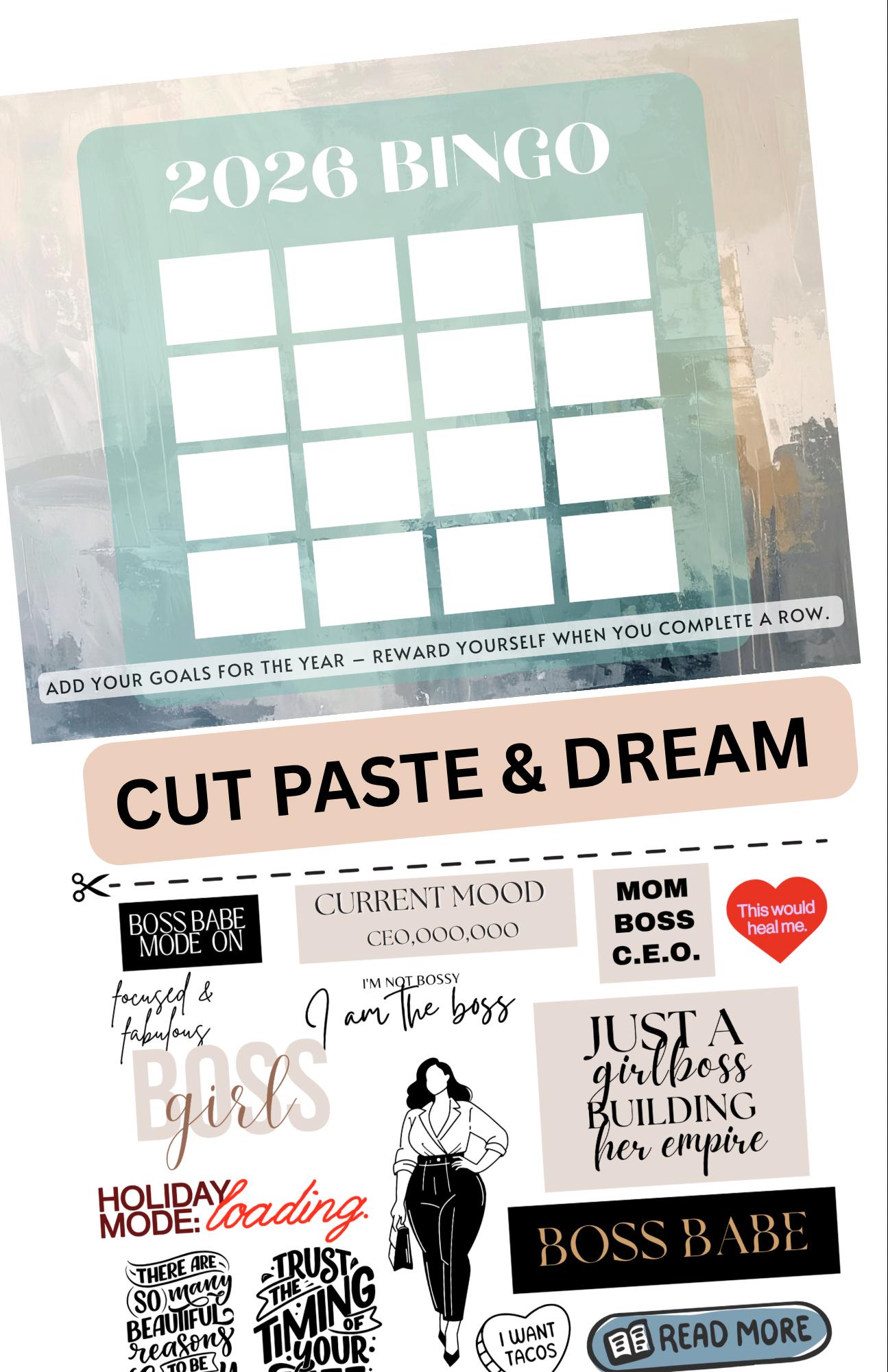 Vision Board Goals Calendar 2026 Monthly Planner, Manifestation Vision ...