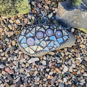Flower Comet Friendship Mosaic Stone