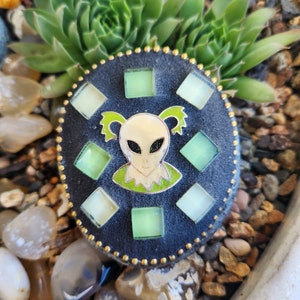 Alien Friendship Mosaic Stone