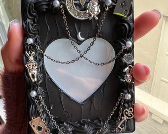 Libro de colección de tarjetas fotográficas de pastel / Carpeta de fotos Kawaii Decoden para tarjetas fotográficas Kpop + Poloroids / Álbum de fotos Frosted Decoden Bias / Arte hecho a mano