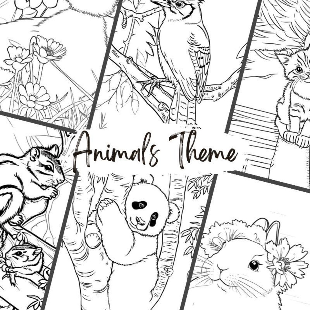 Coloring Pages for Kids, Zoo Coloring Books, 10 Pages Kids Activity at ...