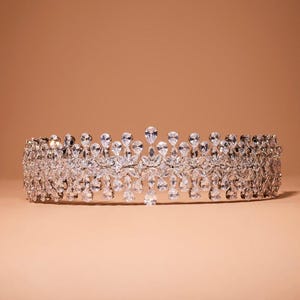 Rhinestone Wedding Headpiece, Silver Bridal Crown & Hair Accessory,Personalized Bridal Tiara,Crystal bridal tiara, Wedding crown for bridal