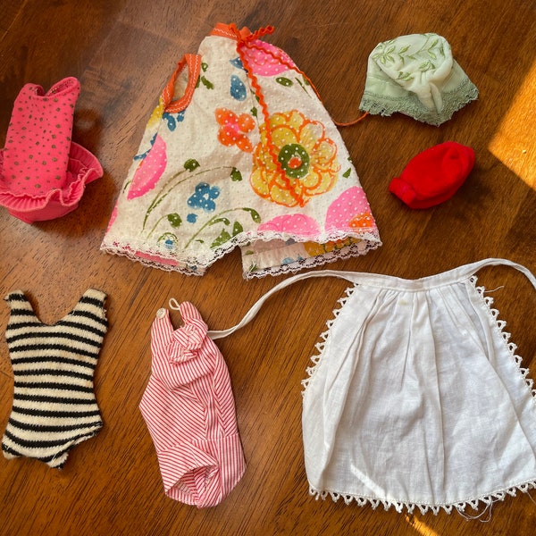 Vintage 1960s Barbie Doll Swimsuits and Accessories