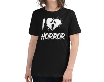 Women's Relaxed Shirt " I Love Horror" Perfect gift