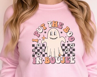 Boo Jee Ghost Sweatshirt, Boo Jee Shirt,  Halloween Crewneck, Halloween Ghost Shirt, Cute Ghost Sweater, Spooky Ghost Hoodie, Halloween Gift