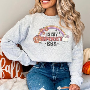 In My Spooky Era Sweatshirt,  Halloween Crewneck, Cute Retro Halloween Shirt, Spooky Vibes, Spooky Season, Halloween, Womens Halloween Shirt