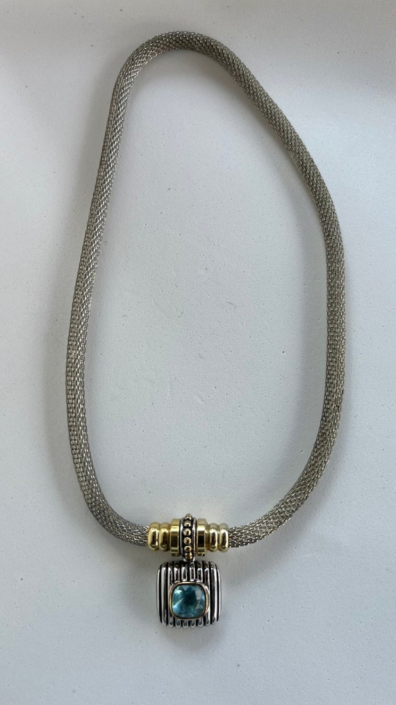 Vintage Mesh Choker Necklace Two Tone Silverton Ge