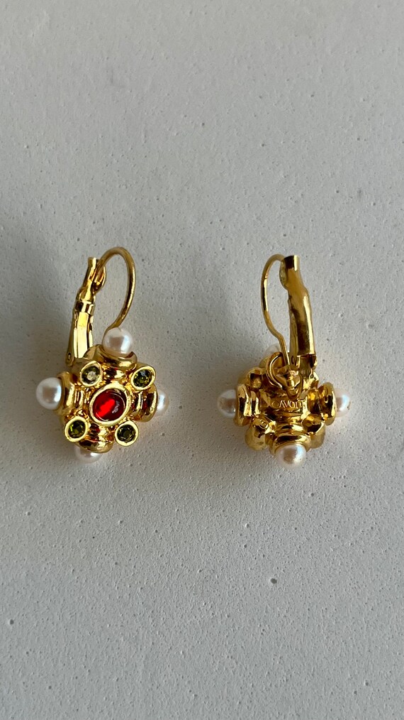 Vintage gold pearl earrings - Gem