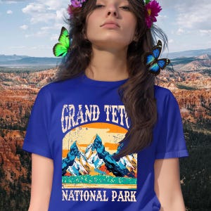 Grand Teton Nationalpark Shirt - Wyoming Shirt, Wandern Kletterer T-Shirt, Bergliebhaber Geschenk, Grand Teton Park Urlaub Camping Shirt - TN02