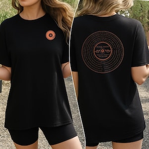 Custom Vinyl Record Song Lyrics Shirt | Personalized Music T-Shirt for Couples | Soft Vintage Style Tee for Anniversary Gift MS33