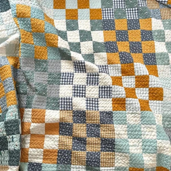 St Louis 16 Patch Quilt Pattern (8 sizes- Beginner Friendly and Fat Quarter Friendly)