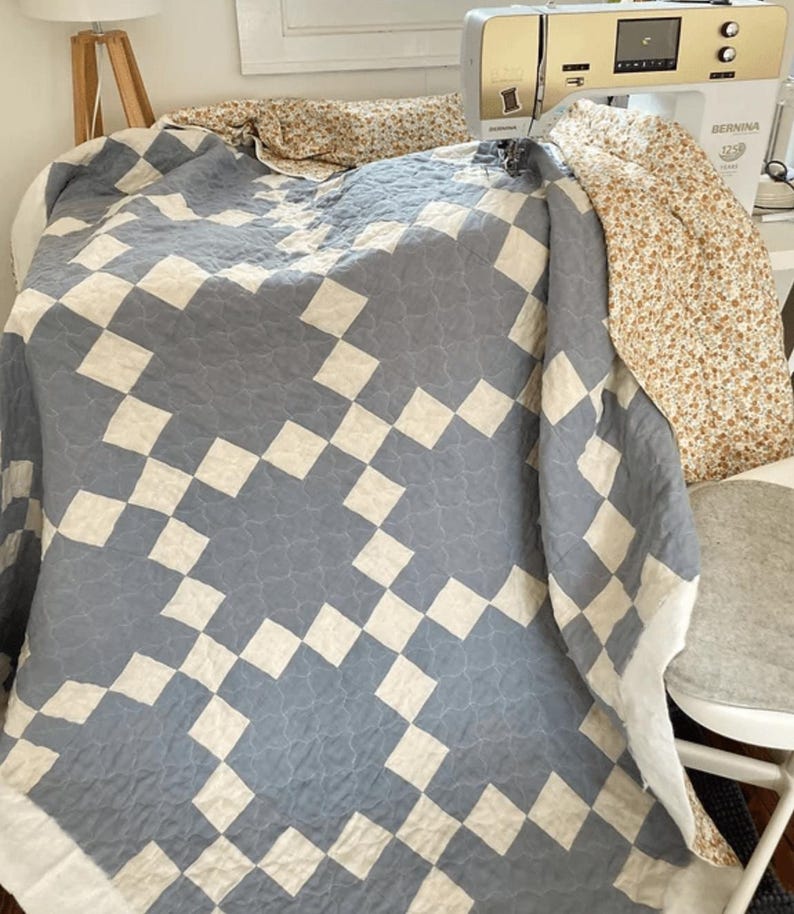 Single Irish Chain Quilt Pattern (5 sizes- Beginner Friendly) image 5