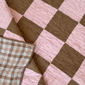 Checkered Square (Checkerboard) Quilt Pattern (2 sizes- Beginner Friendly)
