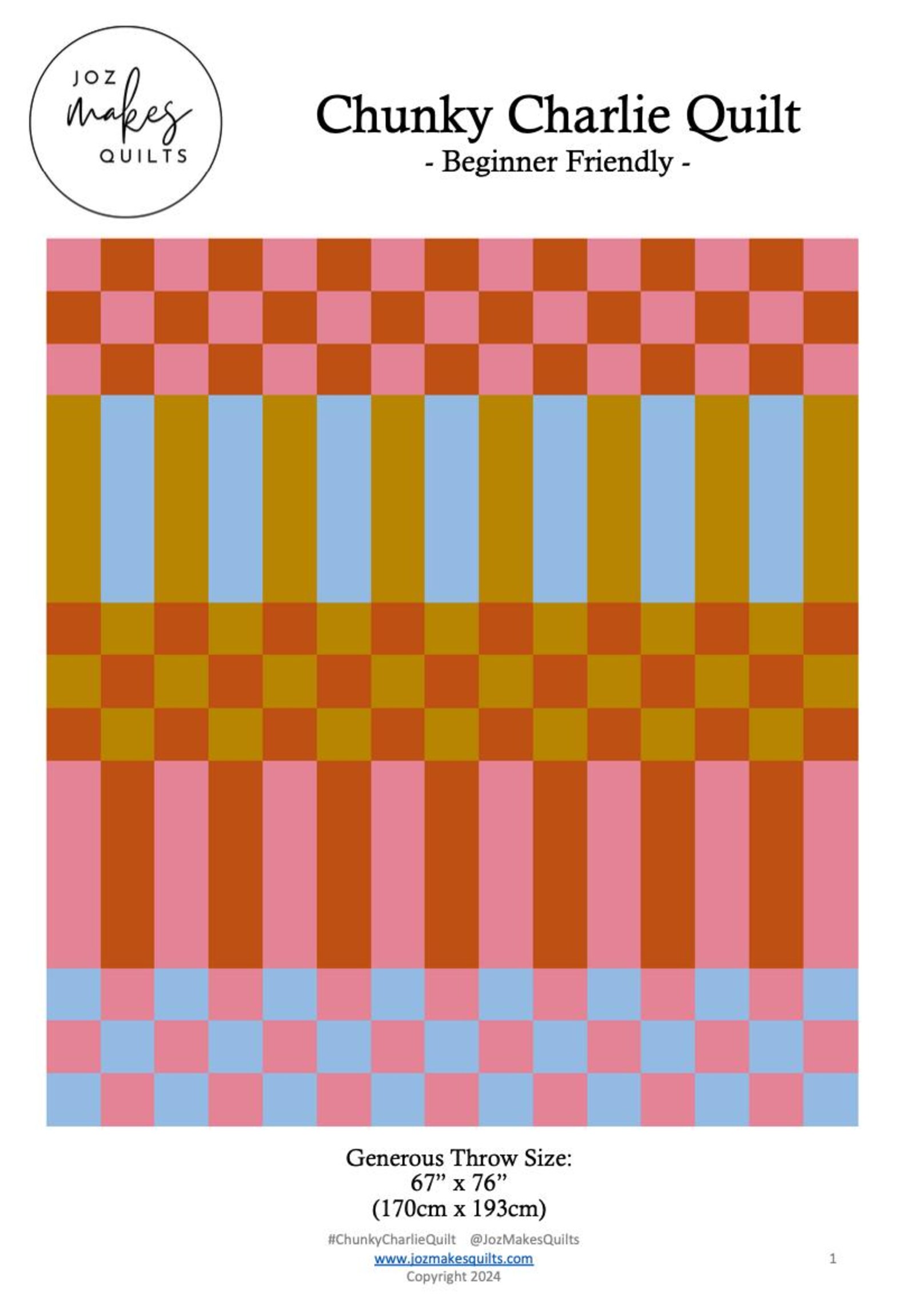 Chunky Charlie Quilt Pattern (fast and Beginner Friendly) - Etsy