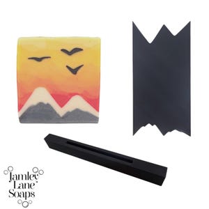 Mountain Scene Soap Scrapers: Custom Soap Making Supplies