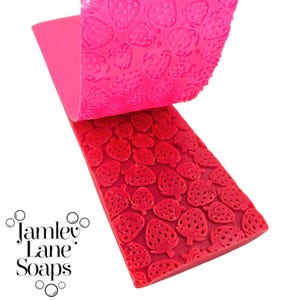 Strawberry Soap Impression Mat, Custom Soap Making Supplies