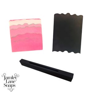 Wavy Edge Soap Scraper with Guide: Custom Soap Making Supplies