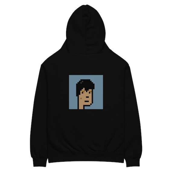 Punk1676 Oversized Hoodie - Front & Back Graphic Print, Black