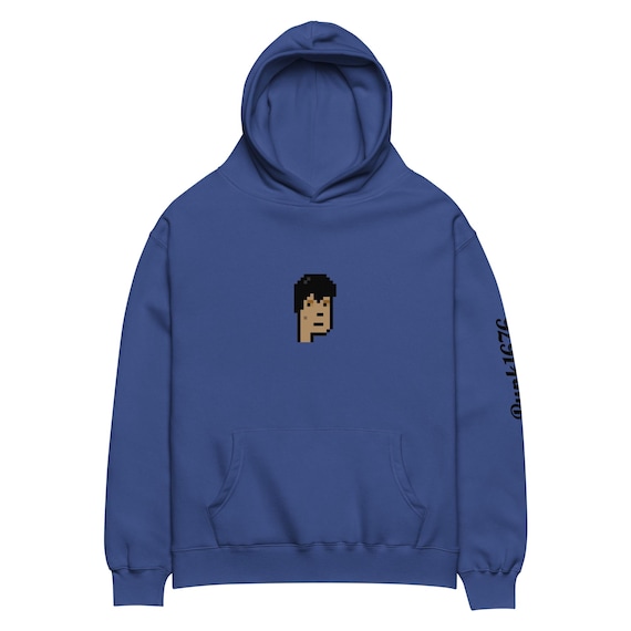 Punk1676 Oversized Hoodie - Front & Left Sleeve Graphic Print, 2 Colors