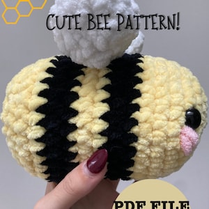 Super Cute and Easy Bee Pattern | Plushie Pattern | PDF File Pattern | Crochet Pattern | Crochet Bee Pattern