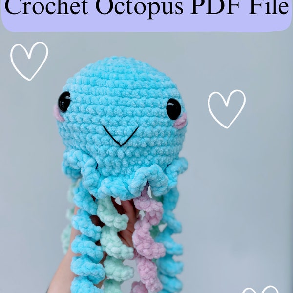 Easy Crochet Octopus Pattern | Amigurumi | Crochet Plushie | Octopus Plushie | Crochet patterns | Baby Animals | Handmade