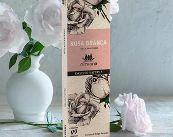 White Rose Natural Incense from Brazil - Traditional Line