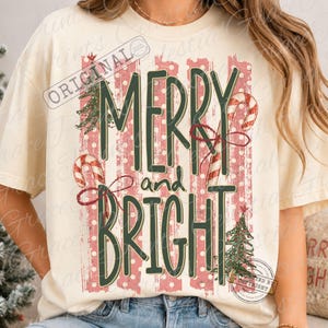メリー＆ブライト トレンディ ストライプ クリスマス ツリー PNG、クリスマス PNG、ピンクの水玉模様のツリー PNG、ホリデー シャツ デザイン プレッピー オリジナル コピー禁止