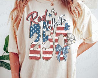 PNG rojo, blanco y 250.º aniversario, diseño de lazo patriótico, gráfico de camiseta de la libertad de Estados Unidos 1776-2026, Día de la Independencia retro original de EE. UU.