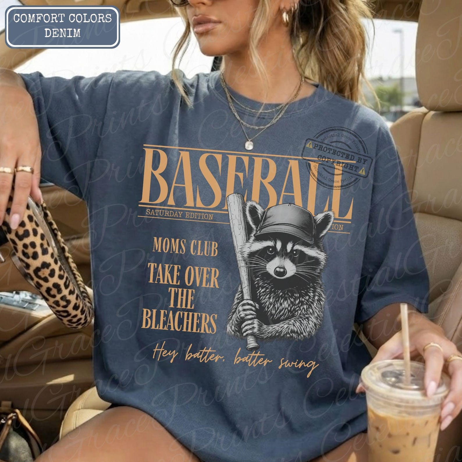 Baseball Raccon Baseball Raccoon PNG Front and Back | Game Day Baseball Mom Shirt ...