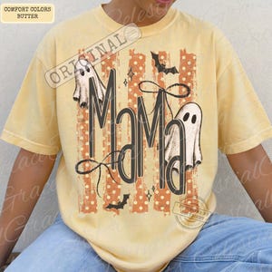 Pacchetto famiglia coordinata Halloween Mama Mini PNG, design maglietta famiglia fantasma, pacchetto Halloween Coquette ORIGINALE immagine 6