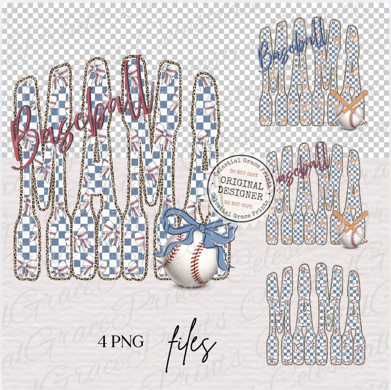 Baseball Mom PNG, Coquette Baseball Shirt Design, Checkered Bow Baseball PNG, Sports Cheer Mom Game Day Digital Download ORIGINAL image 3