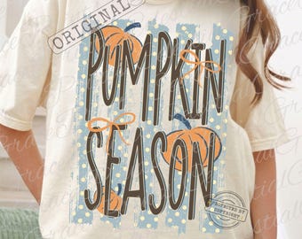 Pumpkin Season Fall Pumpkin Patch PNG, Autumn Stripes PNG, Trendy Fall Sublimation Design, Thanksgiving Png ORIGINAL