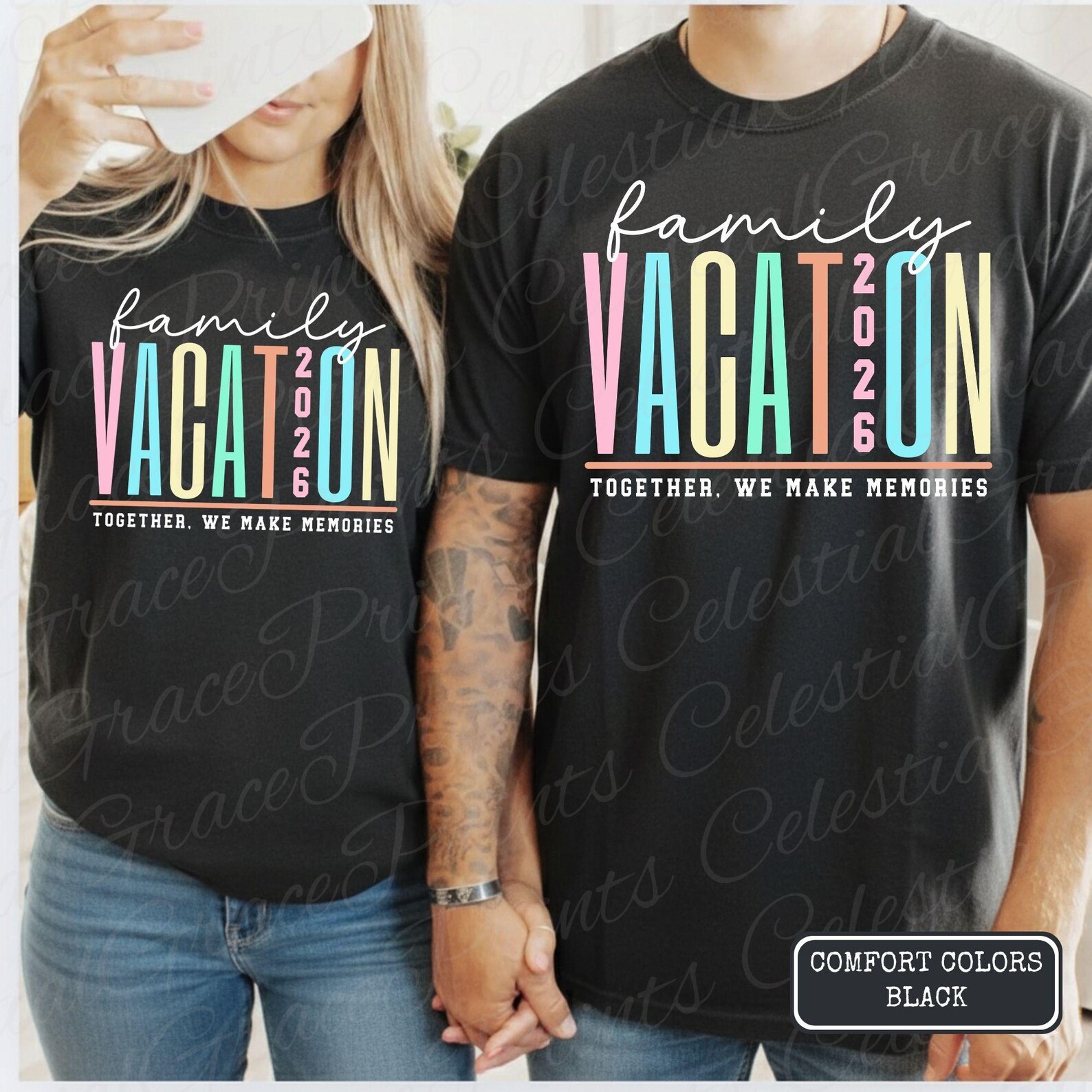 Family Vacation 2026 Neon PNG, Matching Family Trip Shirt Design, Retro ...
