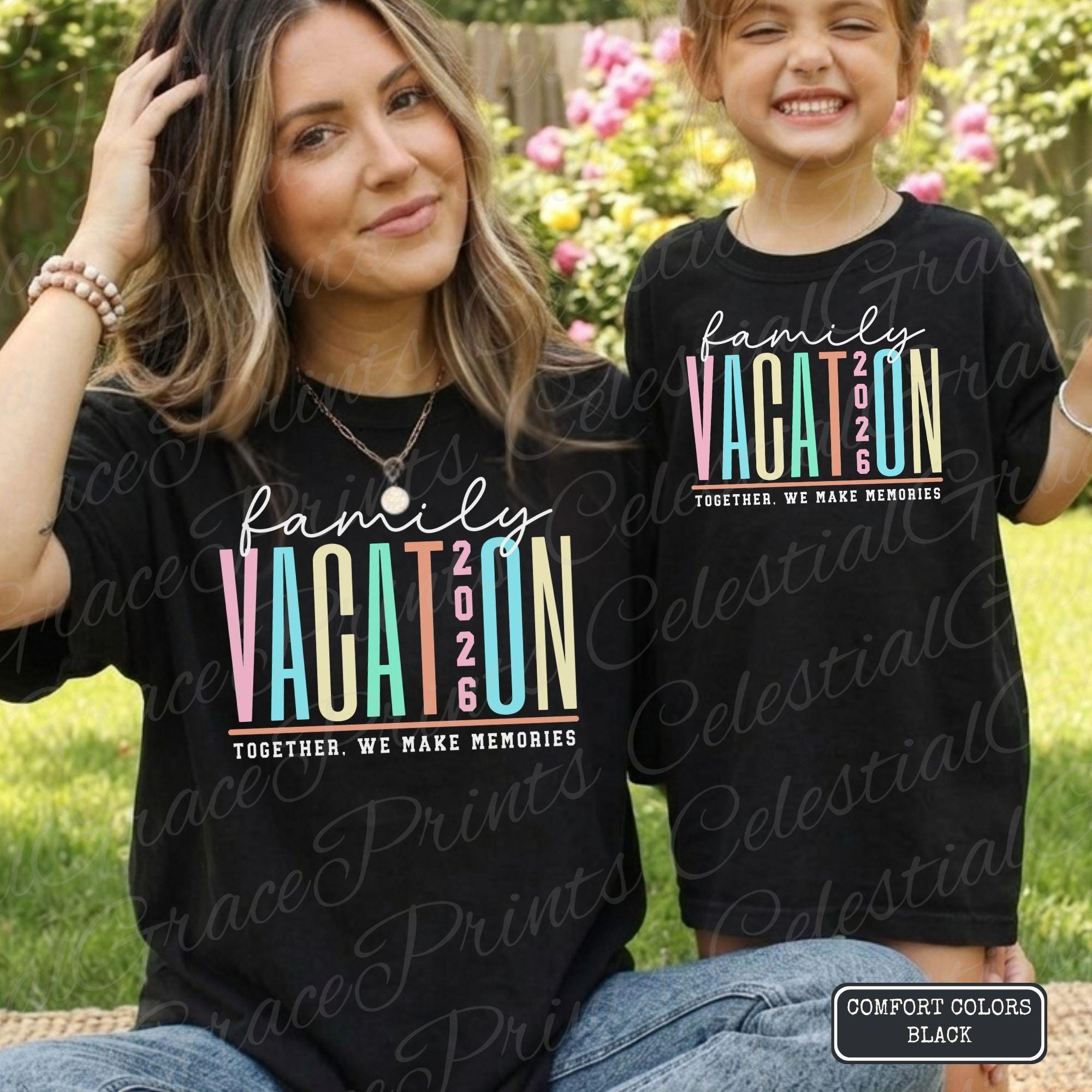 Family Vacation 2026 Neon PNG, Matching Family Trip Shirt Design, Retro ...