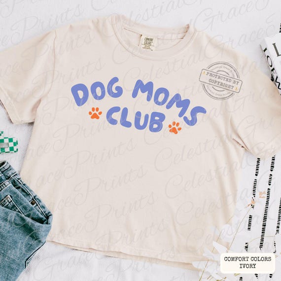 Dog Moms Club PNG, Dog Mama Shirt Design, Retro Pet Lover PNG, Cute Puppy Owner Digital Download ORIGINAL