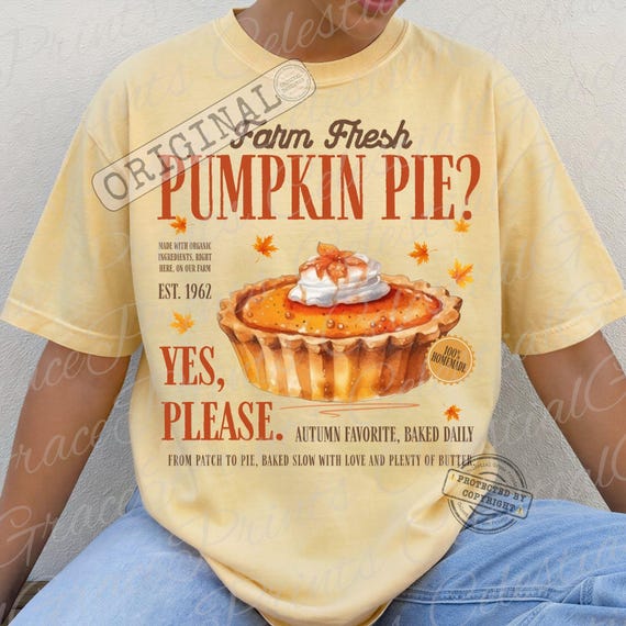 Farm Fresh Pumpkin Pie PNG, Pumpkin Patch Design, Autumn Pumpkin Farm Sublimation, Fall Digital Download ORIGINAL Do Not Copy