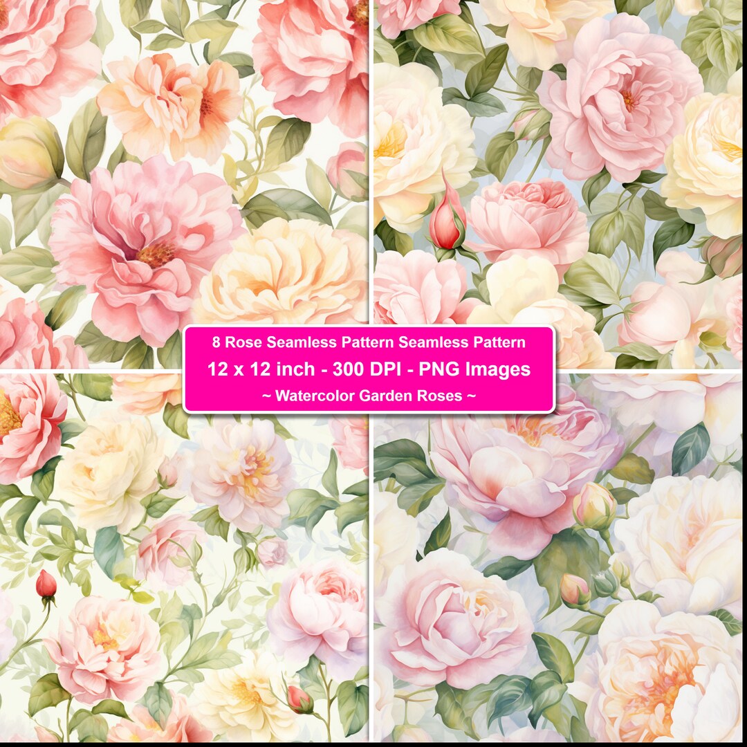 Flower Seamless Pattern Floral Seamless Pattern Digital Paper Pastel ...