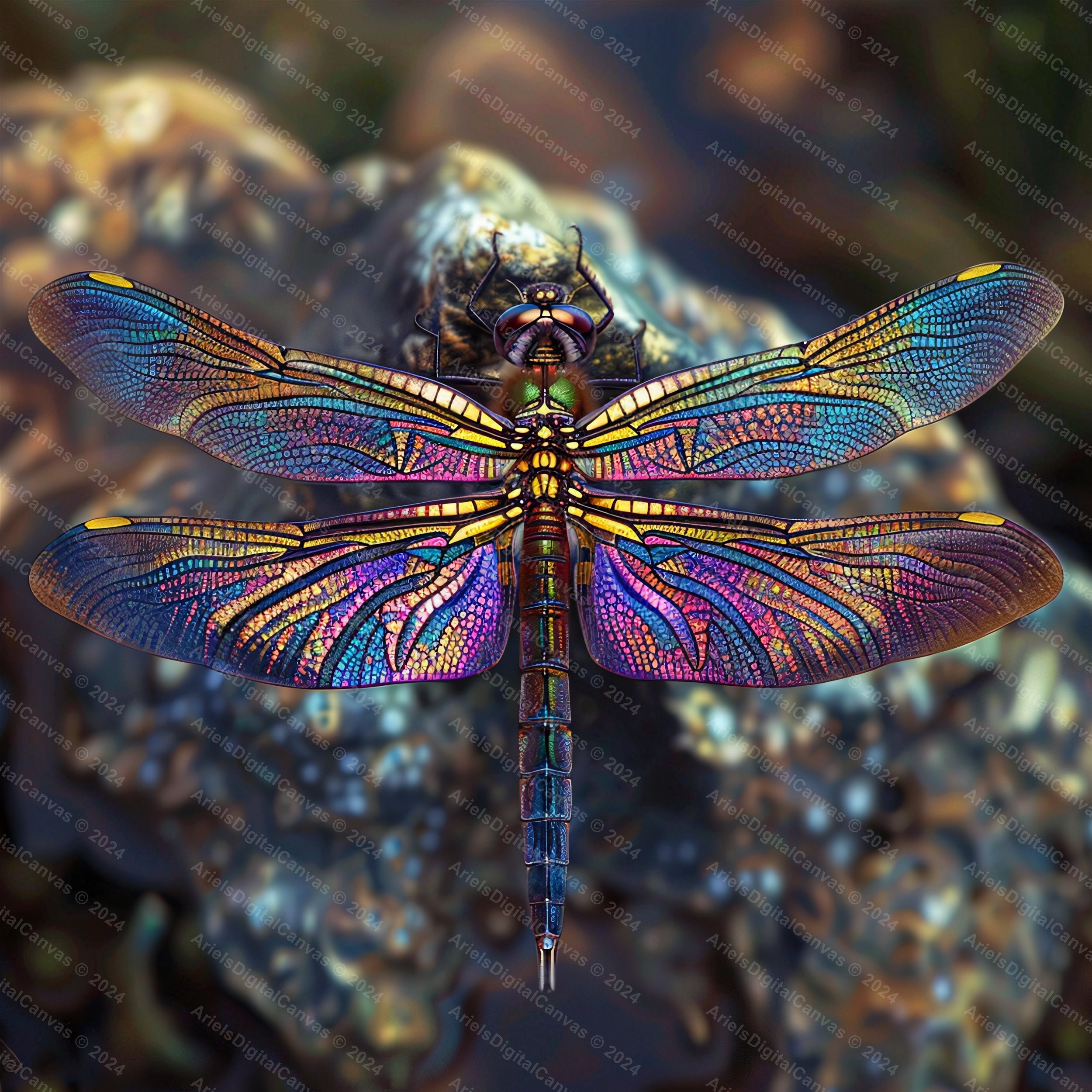 Digital Paper Digital Craft Ideas Vibrant Iridescent Dragonfly Wings