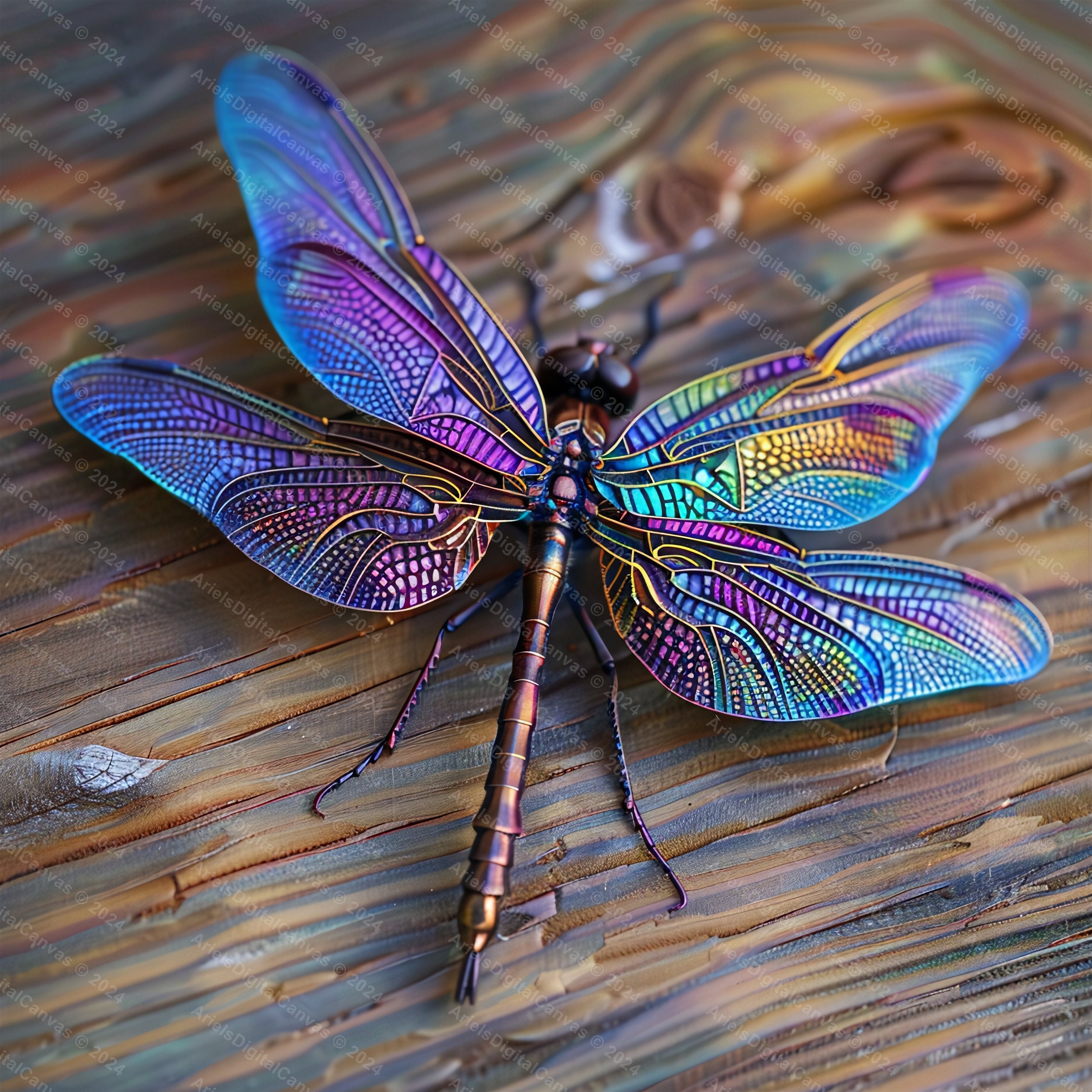 Digital Paper Digital Craft Ideas Vibrant Iridescent Dragonfly Wings