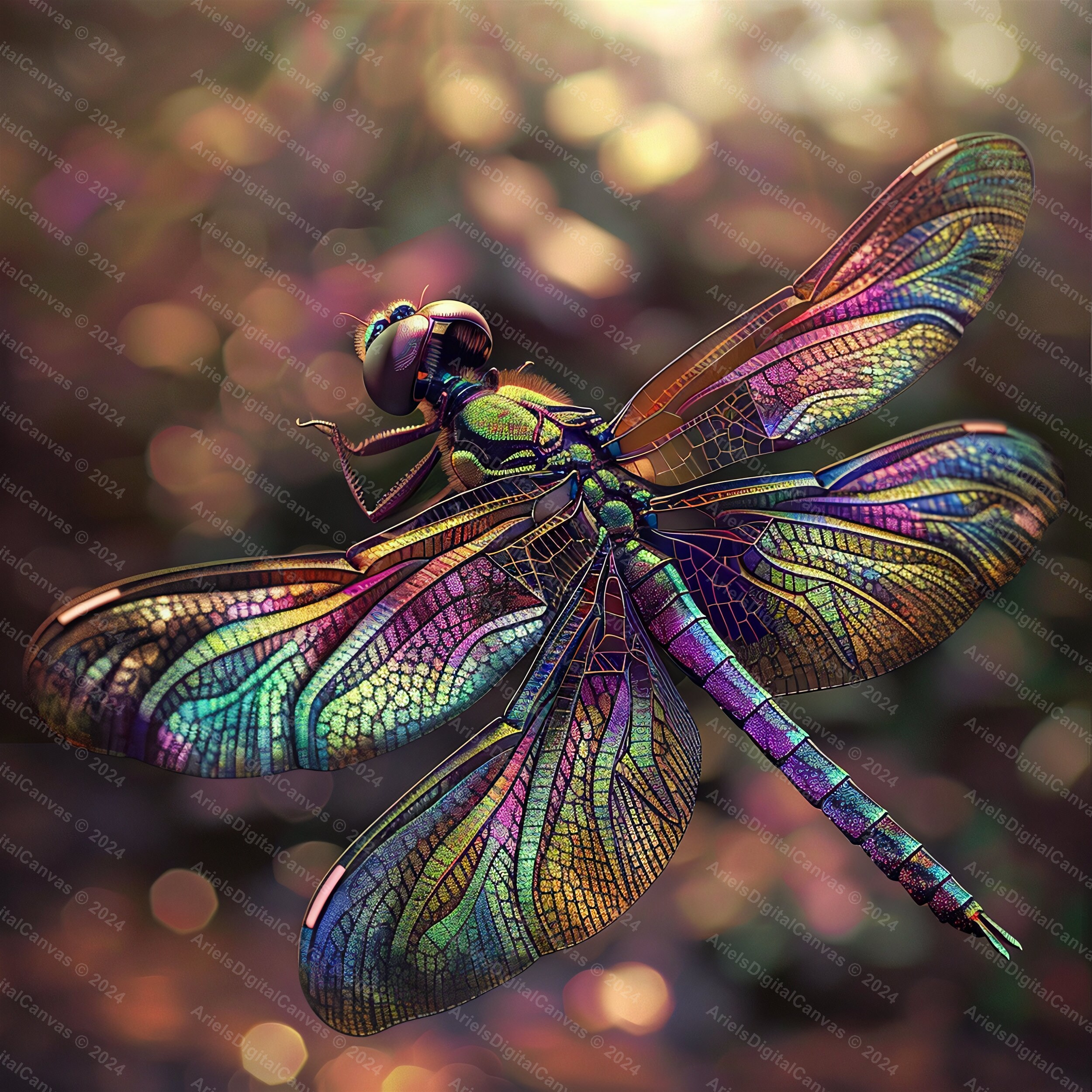 Digital Paper Digital Craft Ideas Vibrant Iridescent Dragonfly Wings