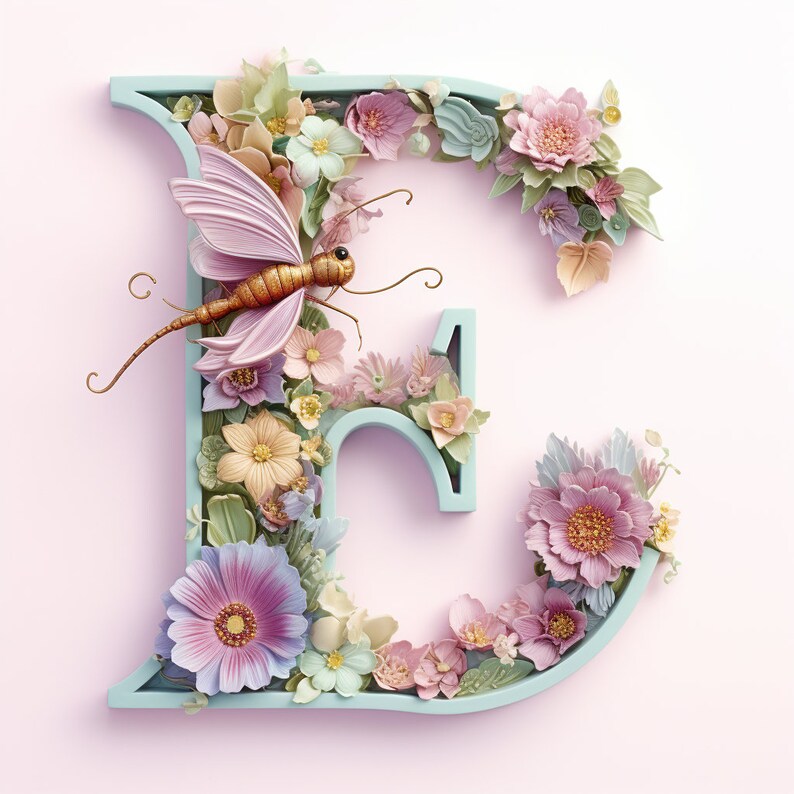 Enchanting Alphabet Letters Digital Paper Whimsical Fairy Tale Design Digital Paper for Digital 