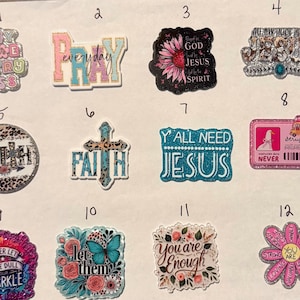 Acrylic Flatbacks 6 Faith & Misc(Please purchase a minimum of any 4 acrylic flatback only.)
