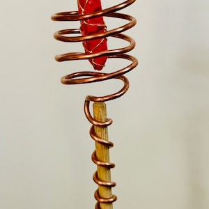 Electro Culture Zuiver koperen staaf met rode edelsteen