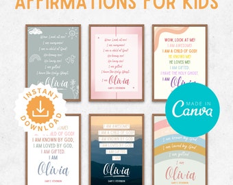 LDS Affirmation Poster | I Am Awesome! | Kids Encouragement Poster | Conference Quote Poster | Baptism Gift | LDS Baptism Quote | Holy Ghost