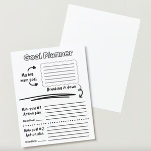 Goal planning sheet for kids, help your kids break down their goals