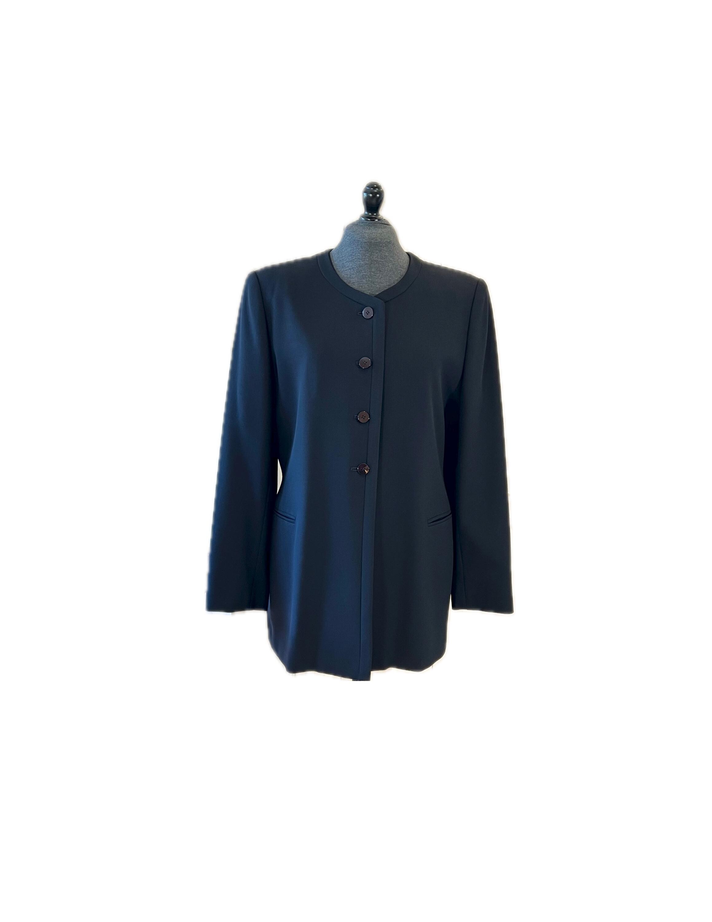 Collarless Wool Coat - Etsy