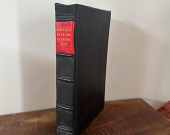 One Flew Over The Cuckoos Nest Leather Bound Book – Ken Kesey  Hardcover Rebind,  Goatskin, Custom Book Gift for Collectors & Readers