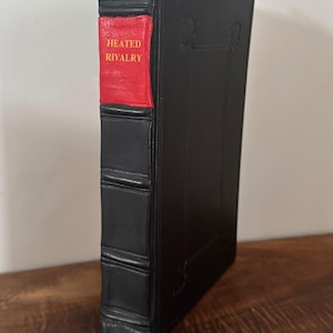 Heated Rivalry Leather Bound Book – Rachel Reid Hardcover Rebind, Handbound in Goatskin, Custom Book Gift for Collectors & Readers
